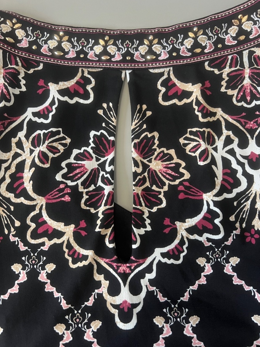 WHBM Boho Print Sleeveless Mini Dress Size Large - Picture 9 of 9